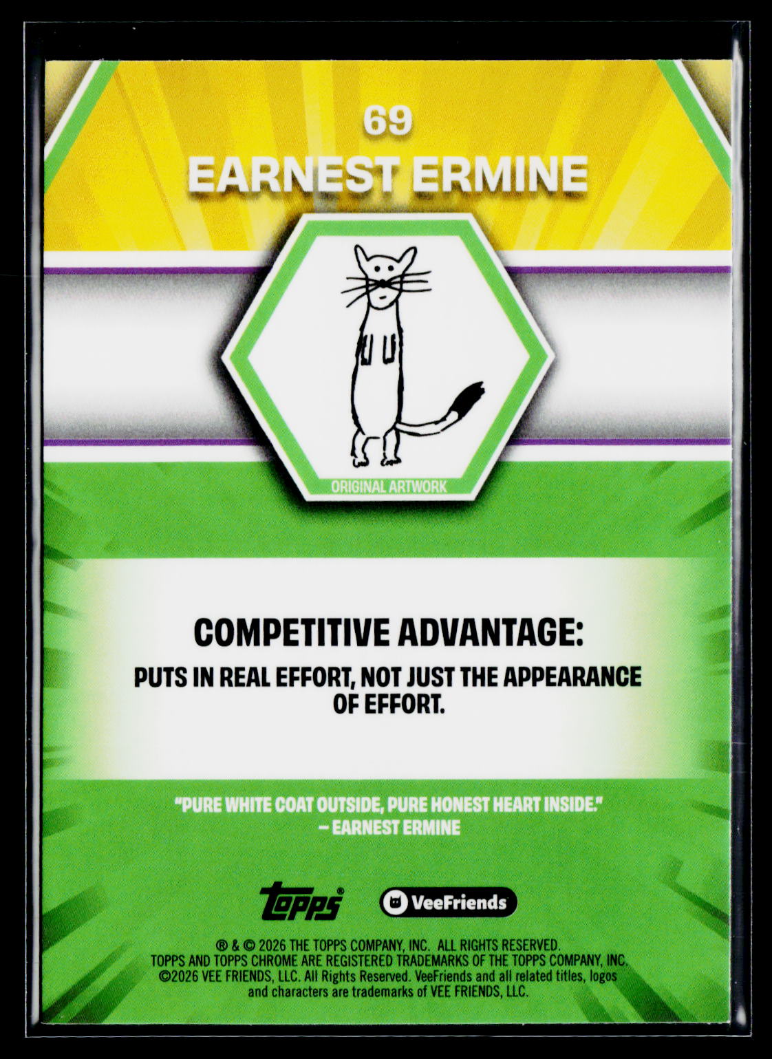 2026 Topps Chrome VeeFriends #69 Earnest Ermine