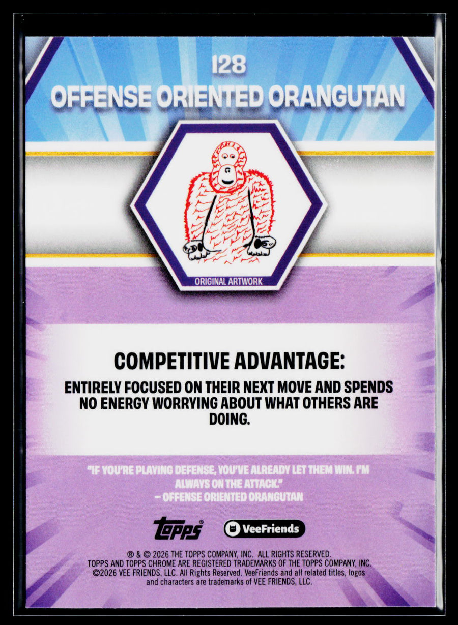 2026 Topps Chrome VeeFriends #128 Offense Oriented Orangutan