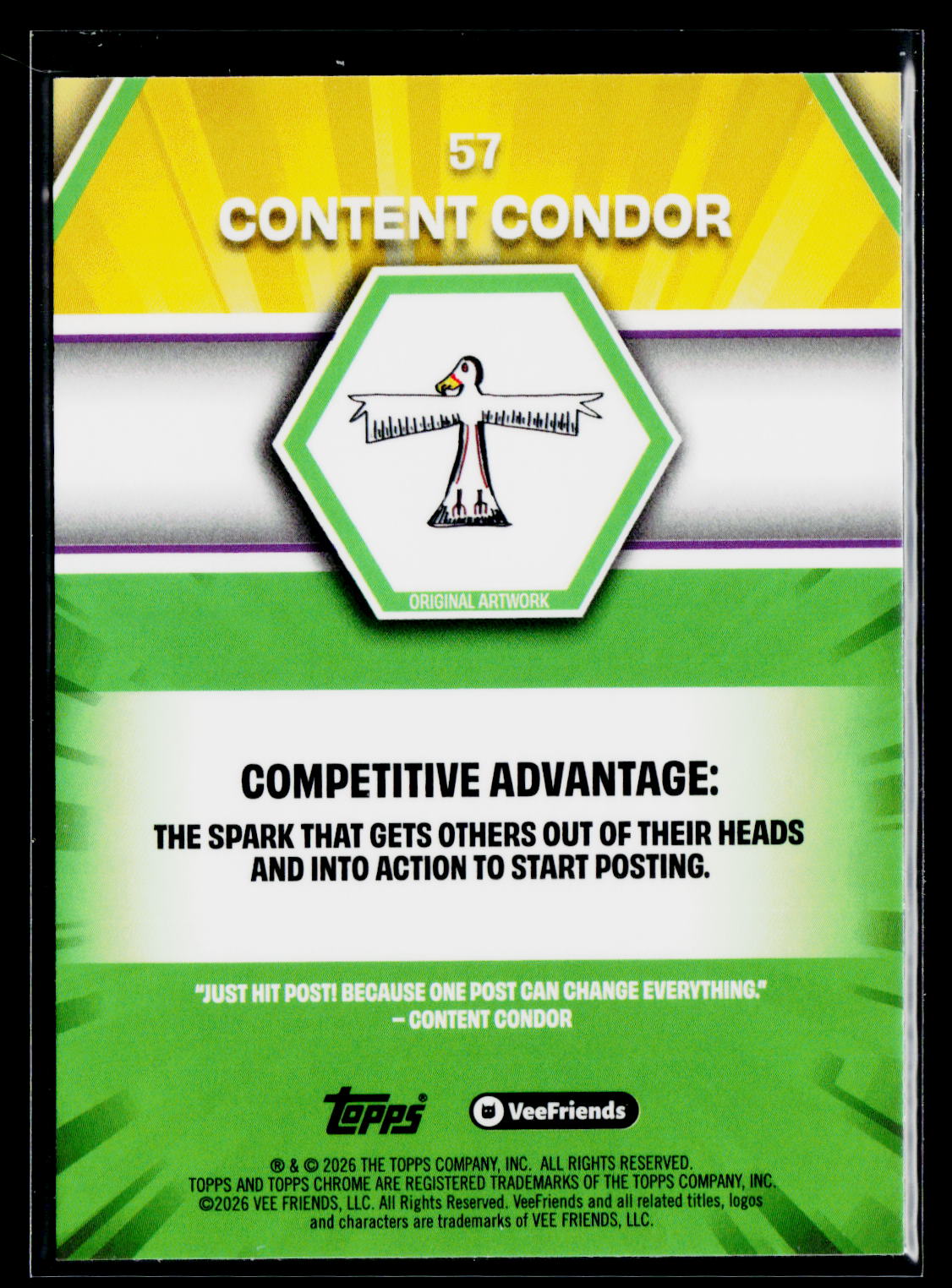 2026 Topps Chrome VeeFriends #57 Content Condor