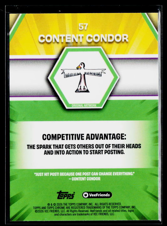 2026 Topps Chrome VeeFriends #57 Content Condor