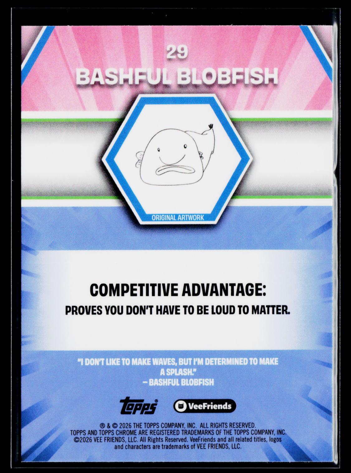 2026 Topps Chrome VeeFriends #29 Bashful Blobfish