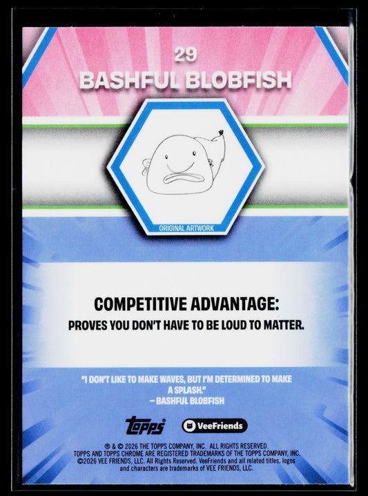 2026 Topps Chrome VeeFriends #29 Bashful Blobfish