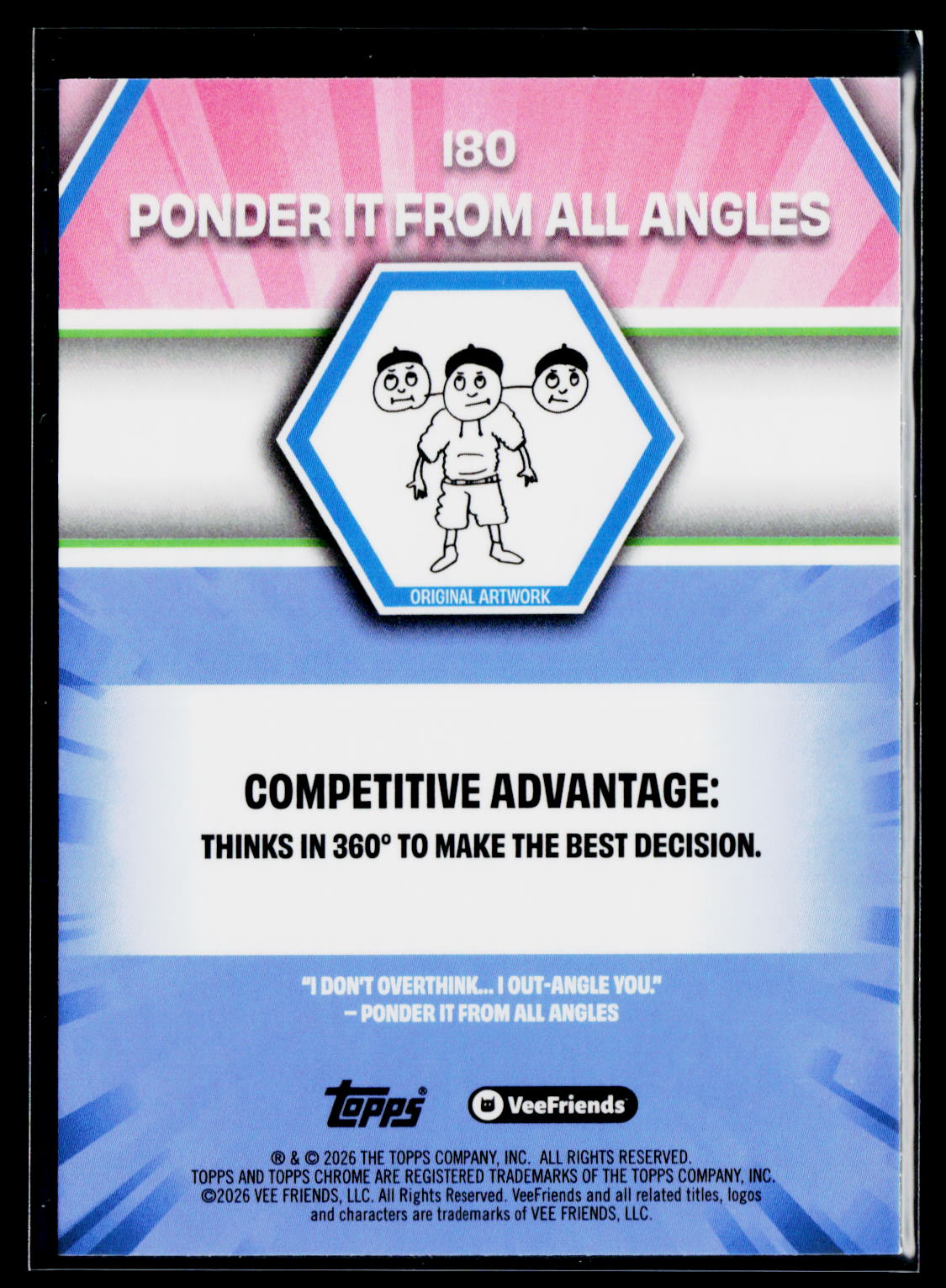 2026 Topps Chrome VeeFriends #180 Ponder It From All Angles