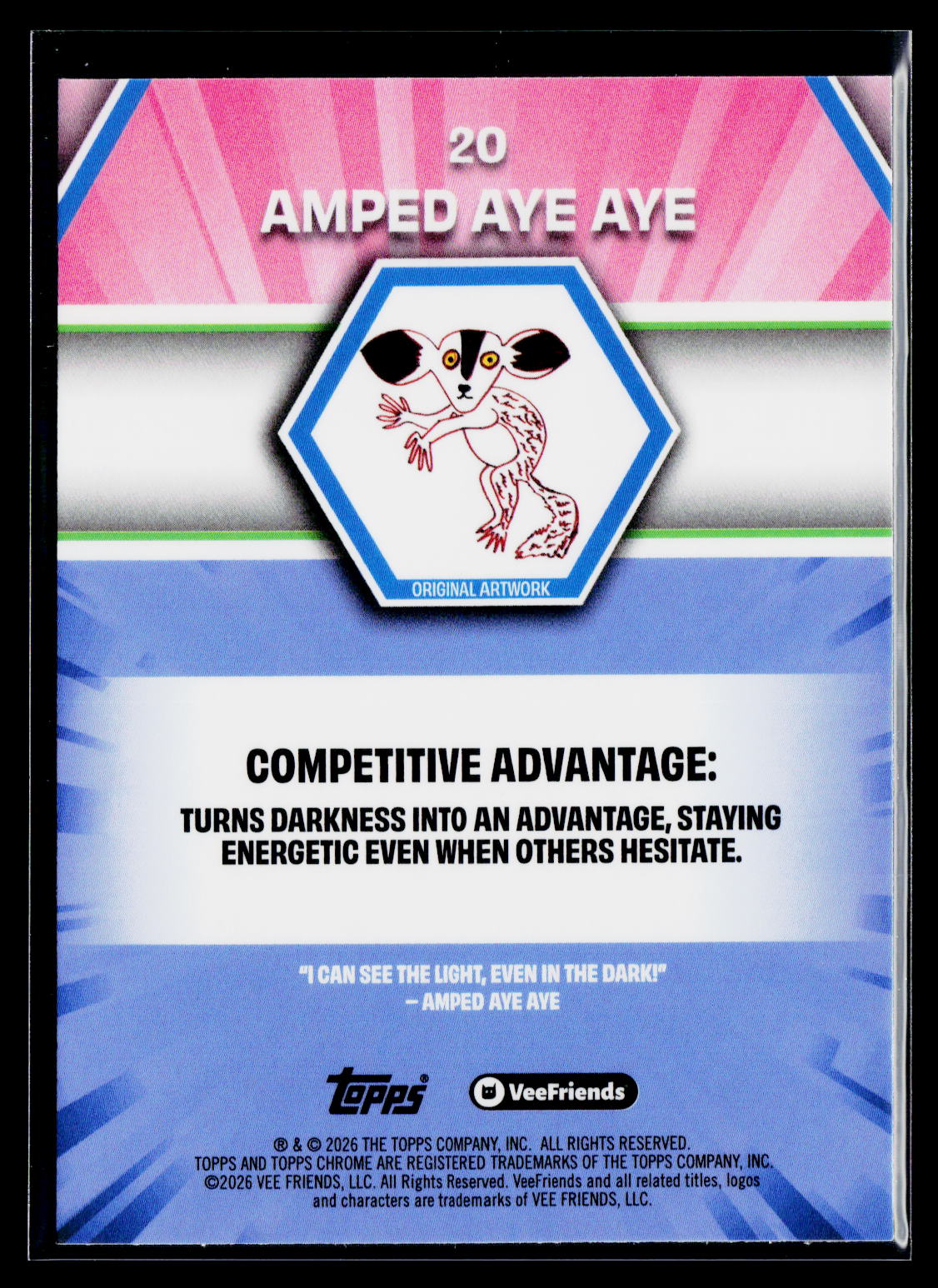 2026 Topps Chrome VeeFriends #20 Amped Aye Aye
