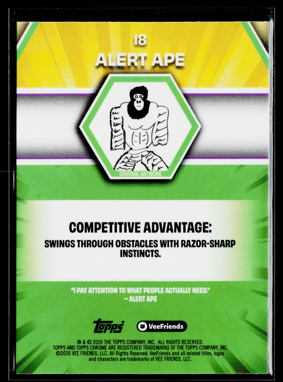 2026 Topps Chrome VeeFriends #18 Alert Ape