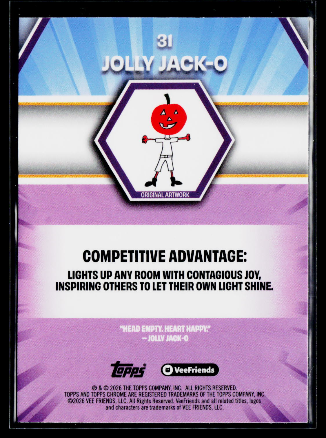 2026 Topps Chrome VeeFriends #31 Jolly Jack-O