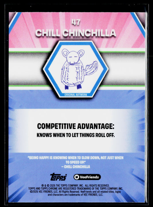 2026 Topps Chrome VeeFriends #47 Chill Chinchilla