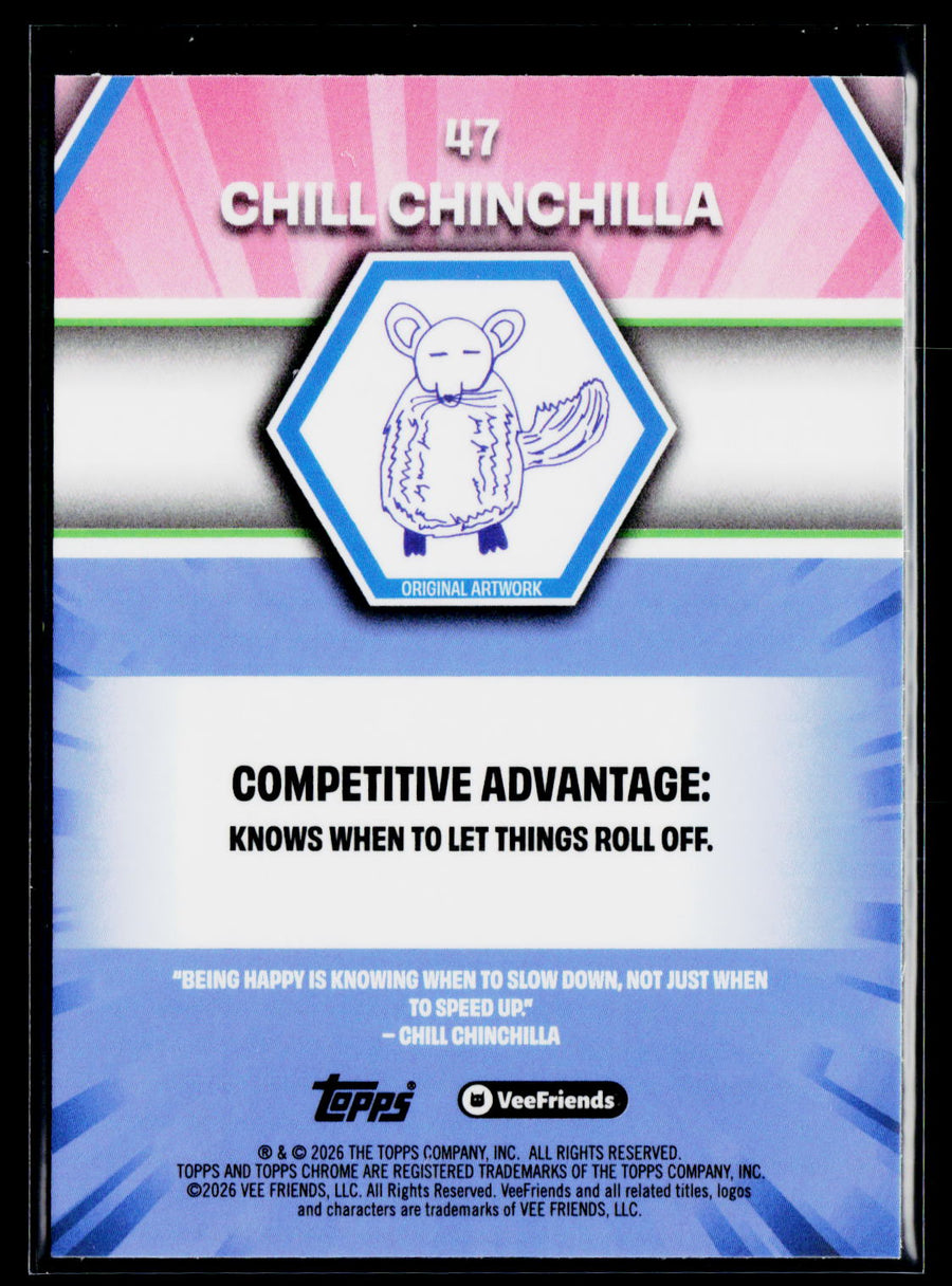 2026 Topps Chrome VeeFriends #47 Chill Chinchilla