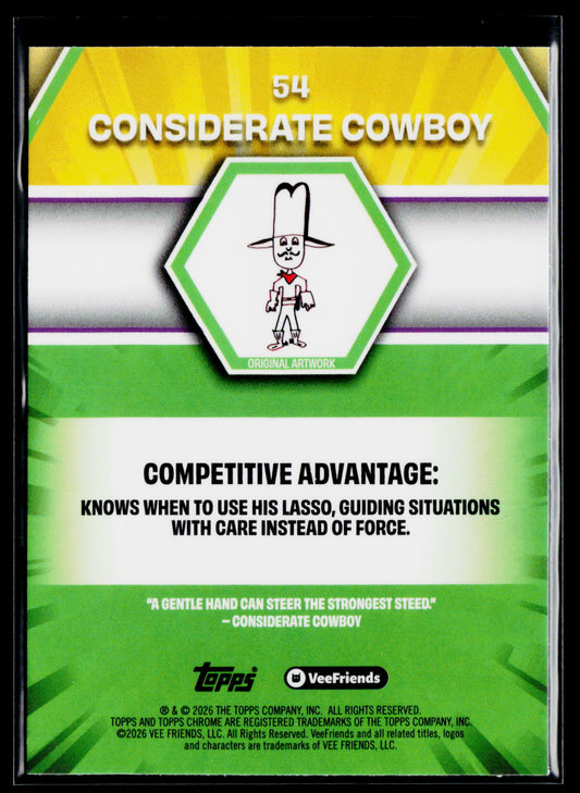 2026 Topps Chrome VeeFriends #54 Considerate Cowboy