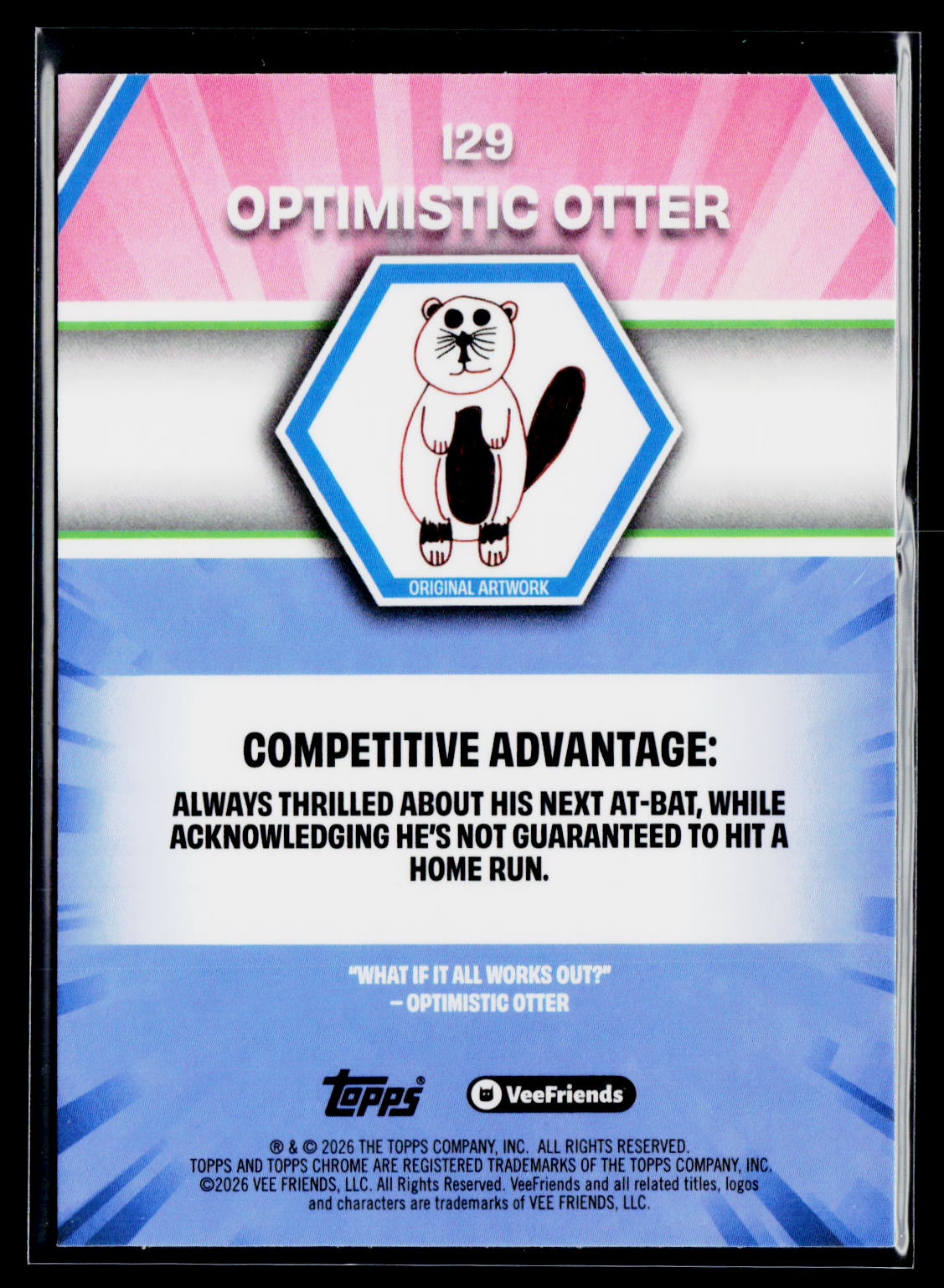 2026 Topps Chrome VeeFriends #129 Optimistic Otter