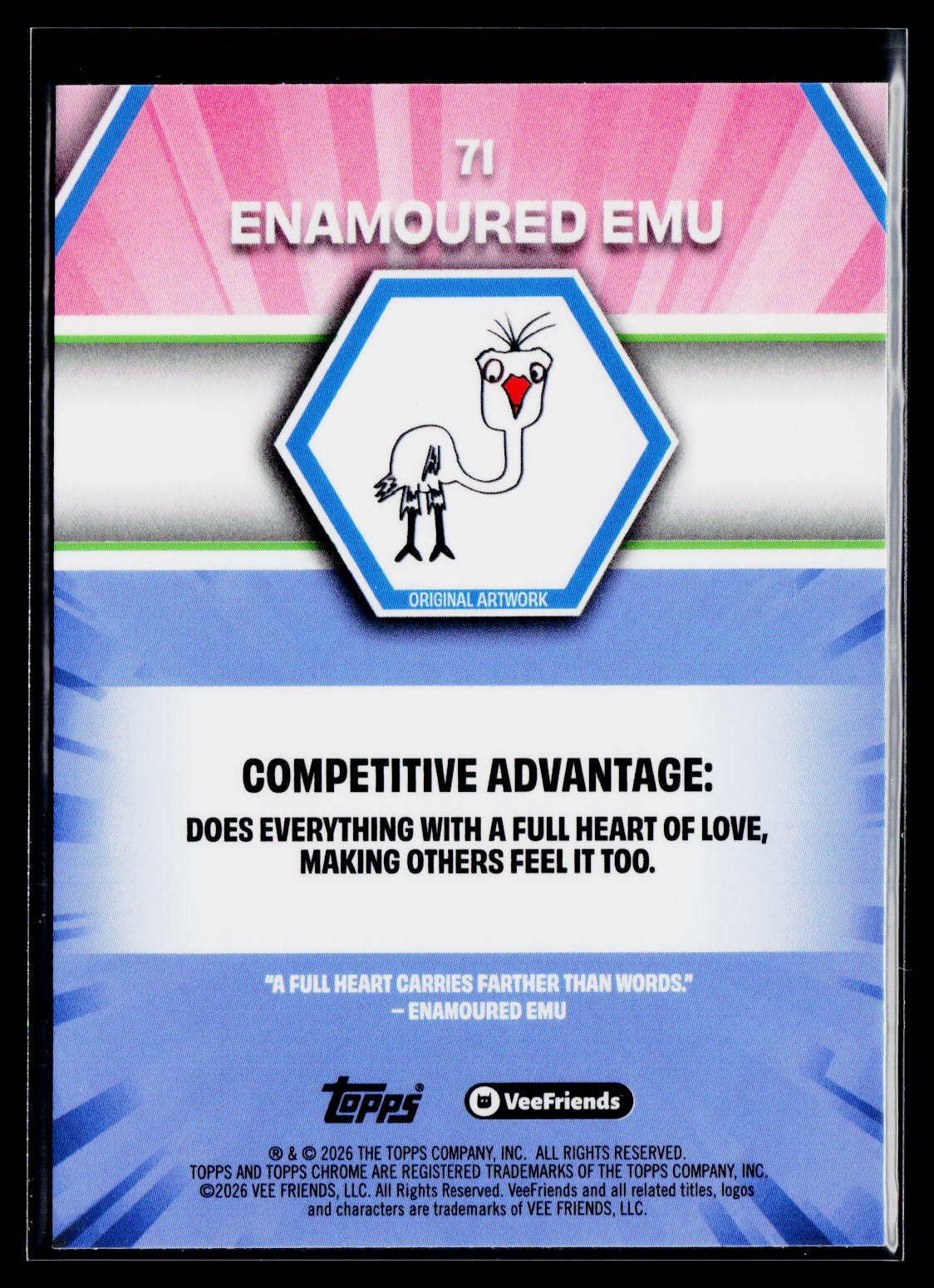 2026 Topps Chrome VeeFriends #71 Enamoured Emu