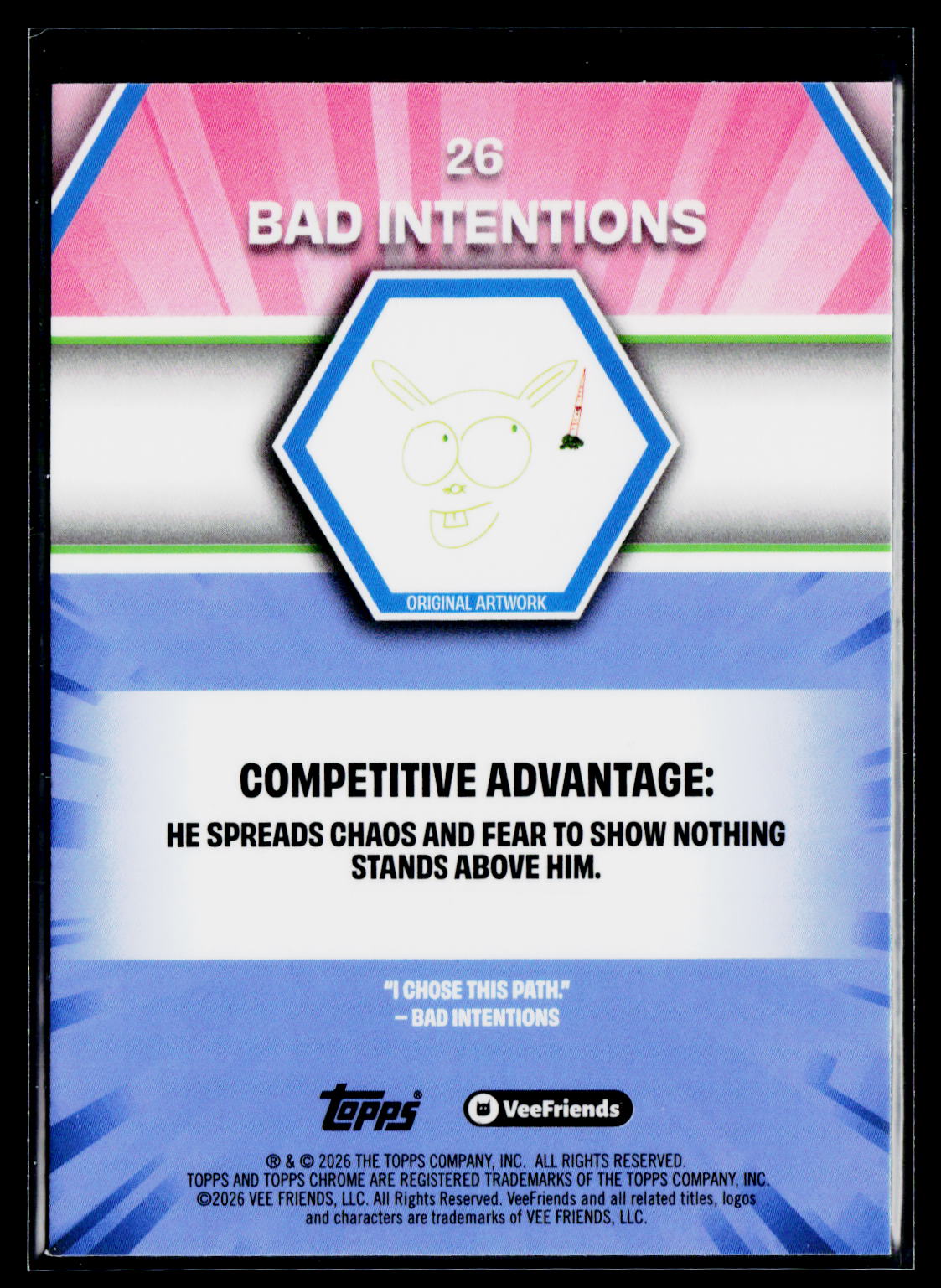 2026 Topps Chrome VeeFriends #26 Bad Intentions