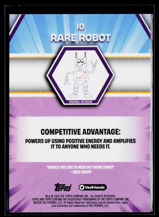 2026 Topps Chrome VeeFriends #CC-10 VeeFriends #10 - Rare Robot Comic Clippings