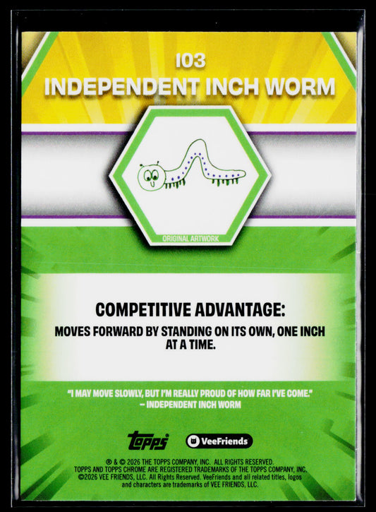 2026 Topps Chrome VeeFriends #103 Independent Inch Worm