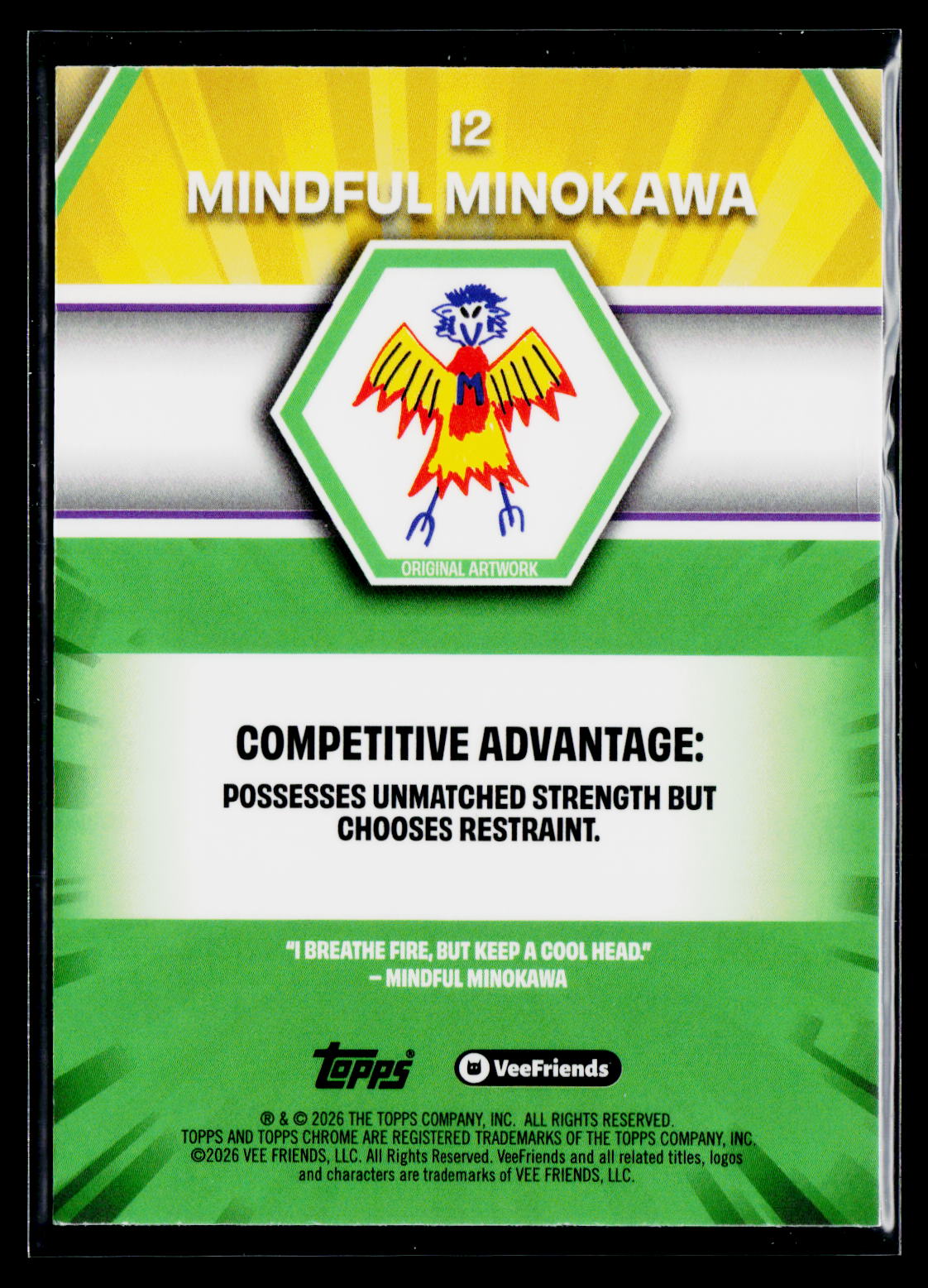 2026 Topps Chrome VeeFriends #12 Mindful Minokawa