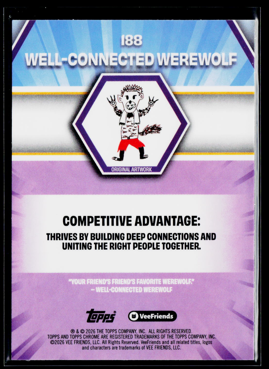 2026 Topps Chrome VeeFriends #188 Well-Connected Werewolf