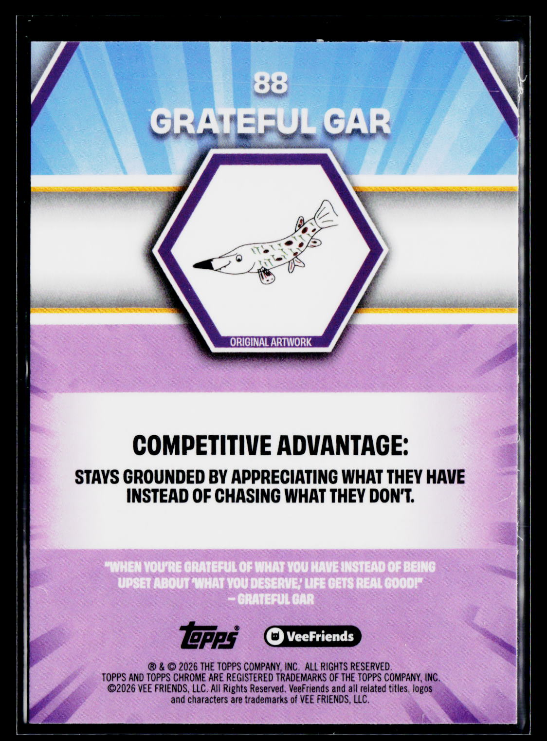 2026 Topps Chrome VeeFriends #88 Grateful Gar