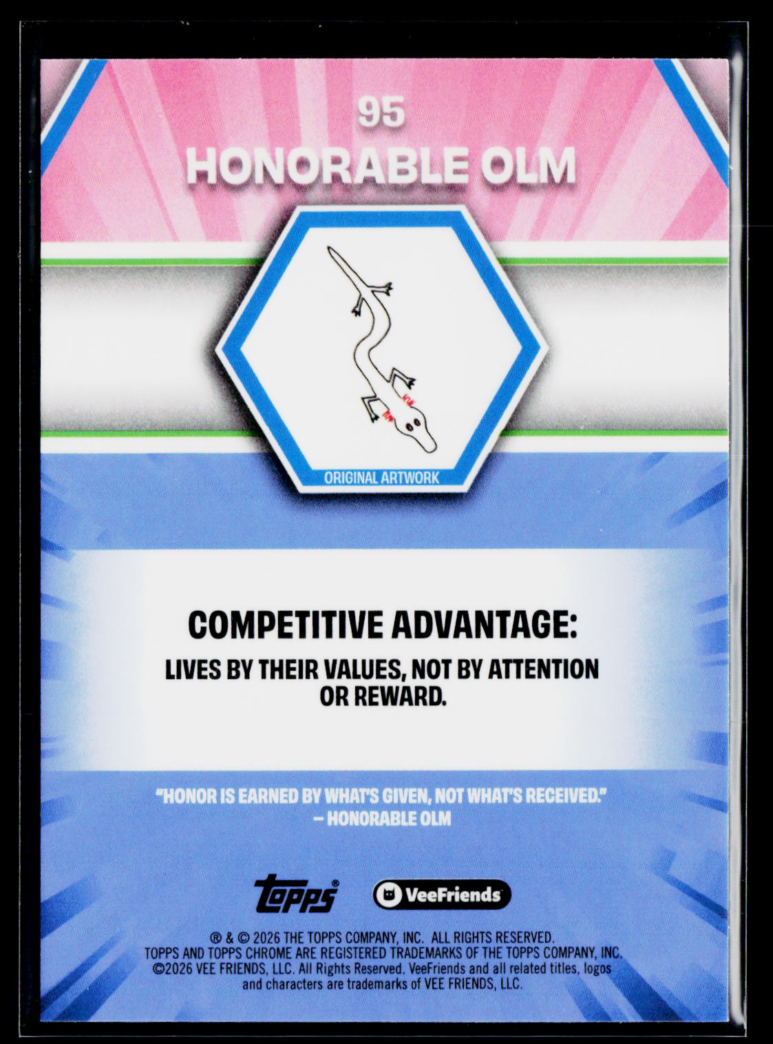 2026 Topps Chrome VeeFriends #95 Honorable Olm