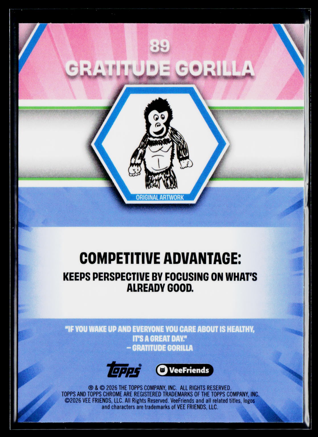 2026 Topps Chrome VeeFriends #89 Gratitude Gorilla