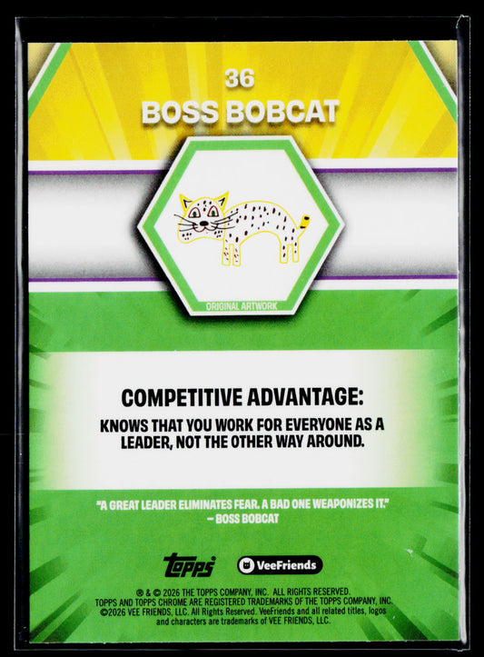 2026 Topps Chrome VeeFriends #36 Boss Bobcat