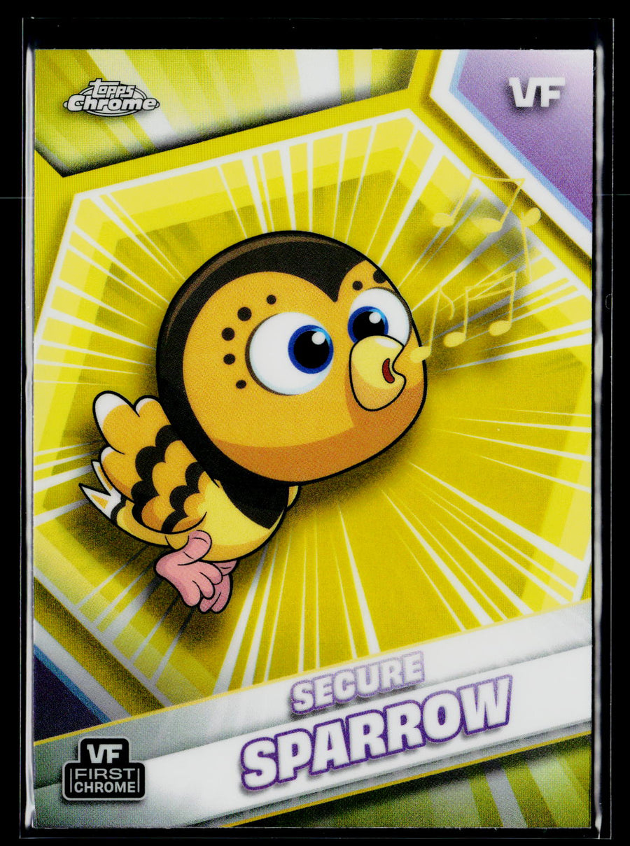 2026 Topps Chrome VeeFriends #149 Secure Sparrow Yellow Refractor