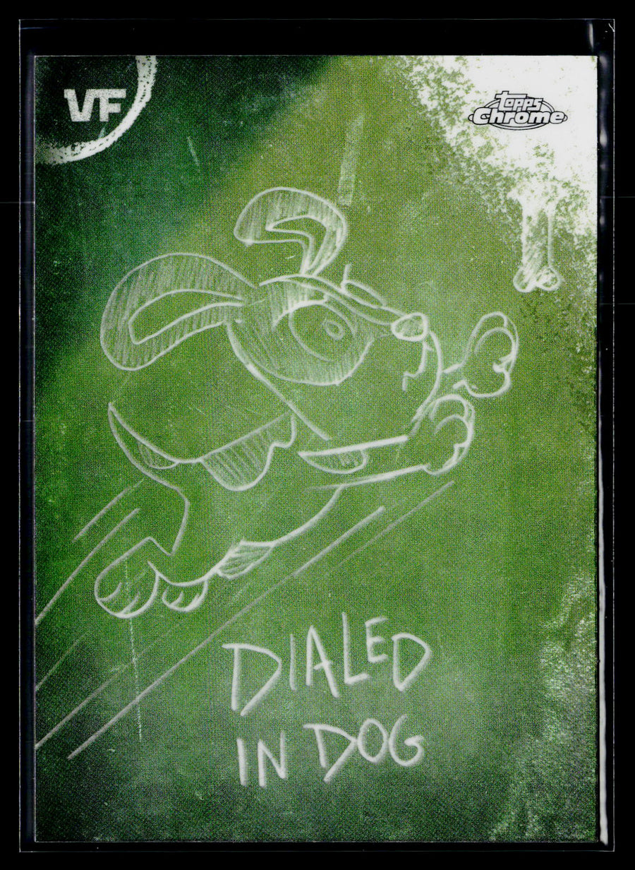 2026 Topps Chrome VeeFriends #C-3 Dialed In Dog Chalkboard