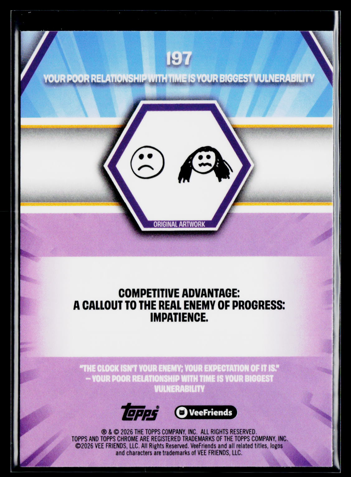 2026 Topps Chrome VeeFriends #197 Your Poor Relationship With Time