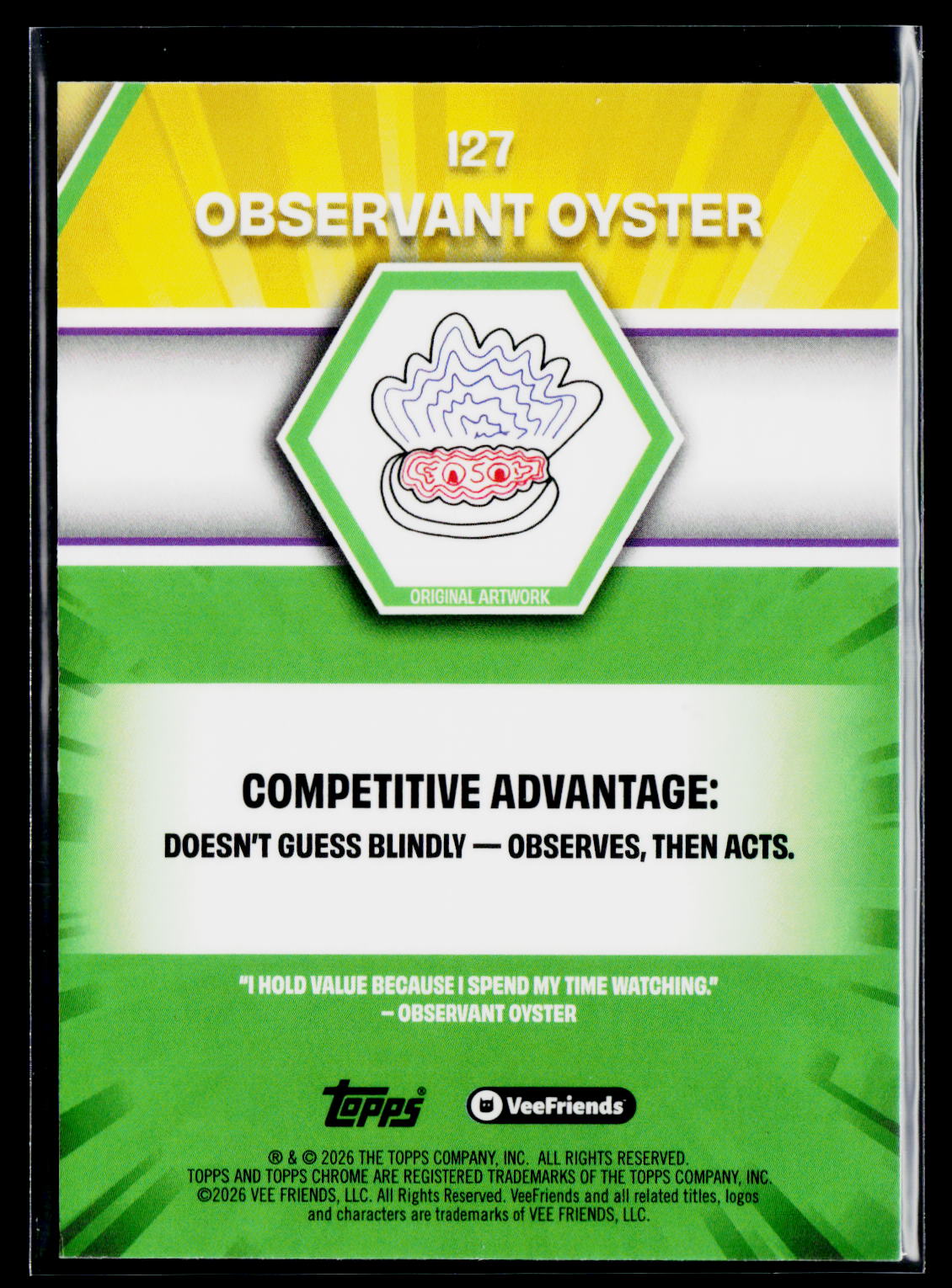 2026 Topps Chrome VeeFriends #127 Observant Oyster