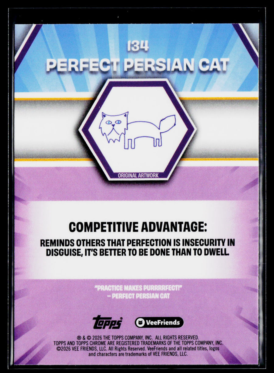 2026 Topps Chrome VeeFriends #134 Perfect Persian Cat
