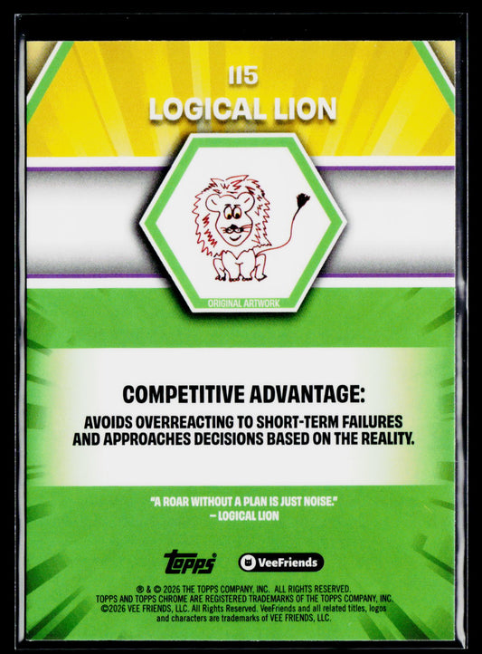 2026 Topps Chrome VeeFriends #115 Logical Lion