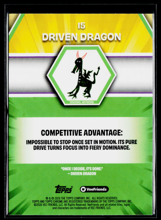 2026 Topps Chrome VeeFriends #15 Driven Dragon