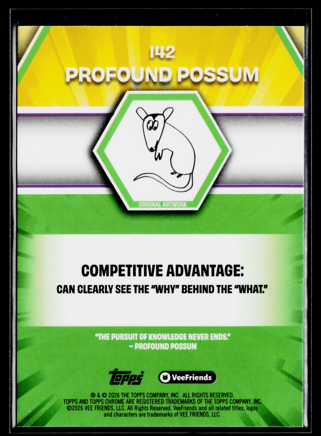 2026 Topps Chrome VeeFriends #142 Profound Possum