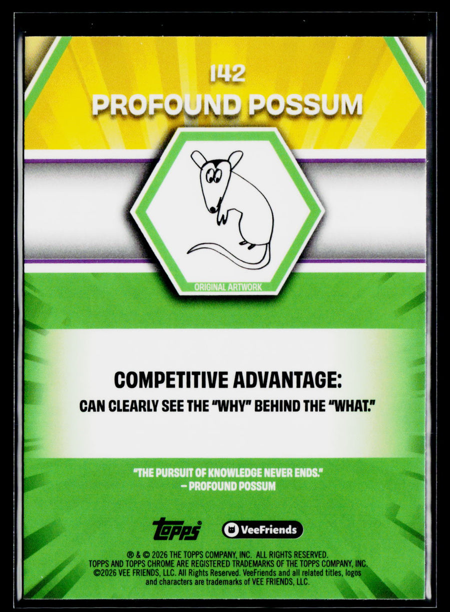 2026 Topps Chrome VeeFriends #142 Profound Possum
