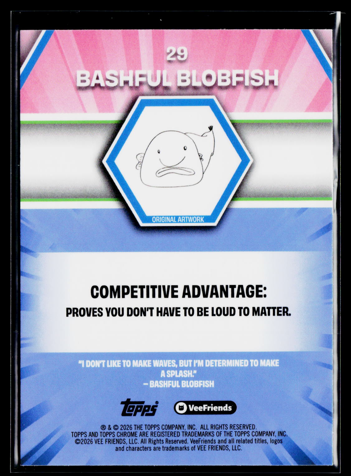 2026 Topps Chrome VeeFriends #29 Bashful Blobfish
