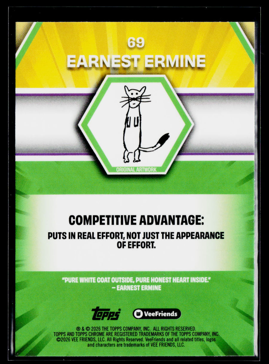 2026 Topps Chrome VeeFriends #69 Earnest Ermine