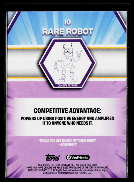 2026 Topps Chrome VeeFriends #CC-10 VeeFriends #10 - Rare Robot Comic Clippings