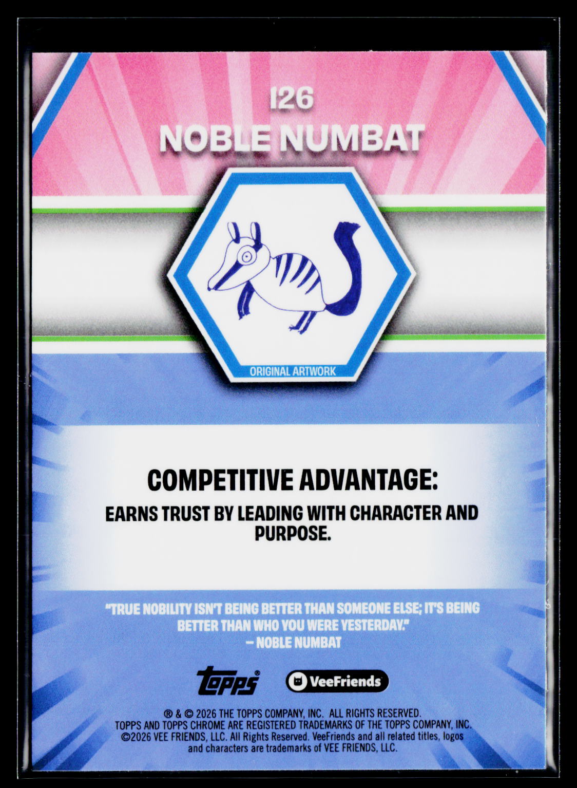 2026 Topps Chrome VeeFriends #126 Noble Numbat