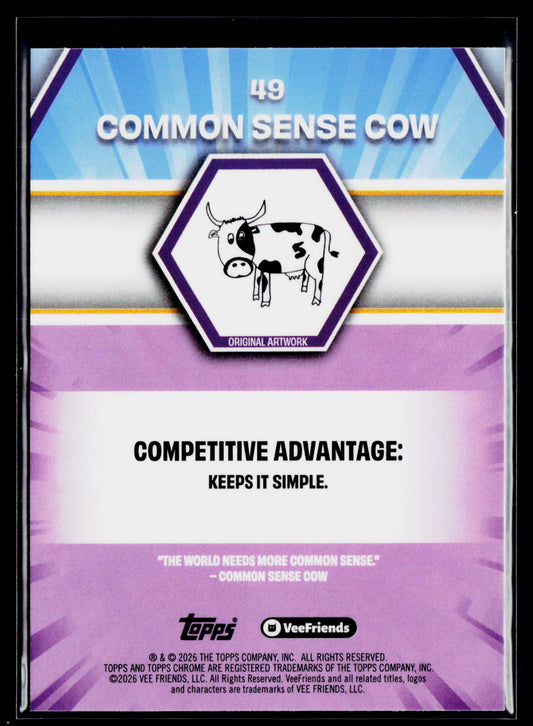 2026 Topps Chrome VeeFriends #49 Common Sense Cow