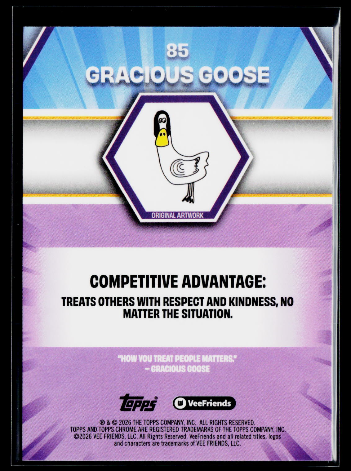 2026 Topps Chrome VeeFriends #85 Gracious Goose