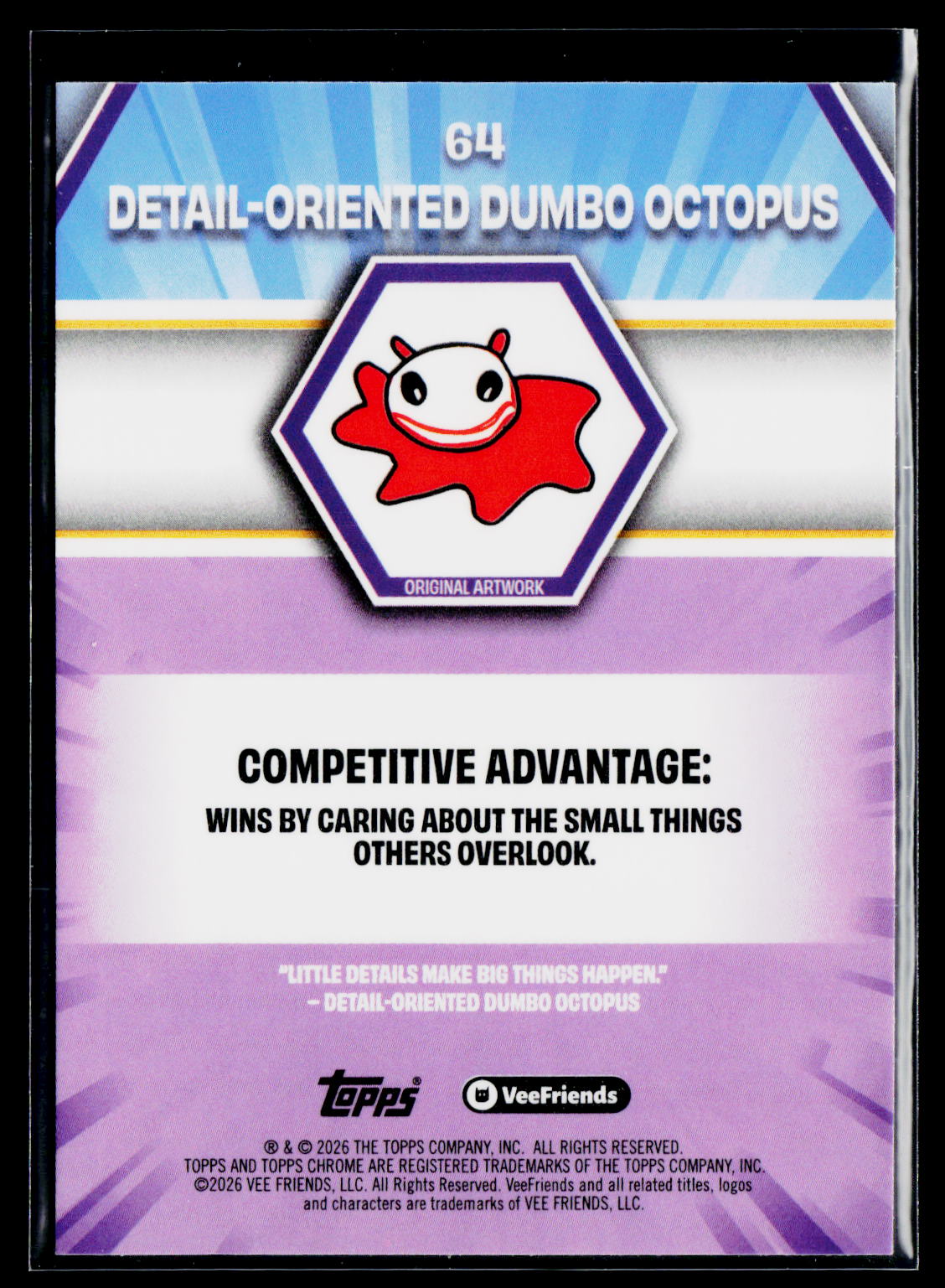 2026 Topps Chrome VeeFriends #64 Detail-Oriented Dumbo Octopus