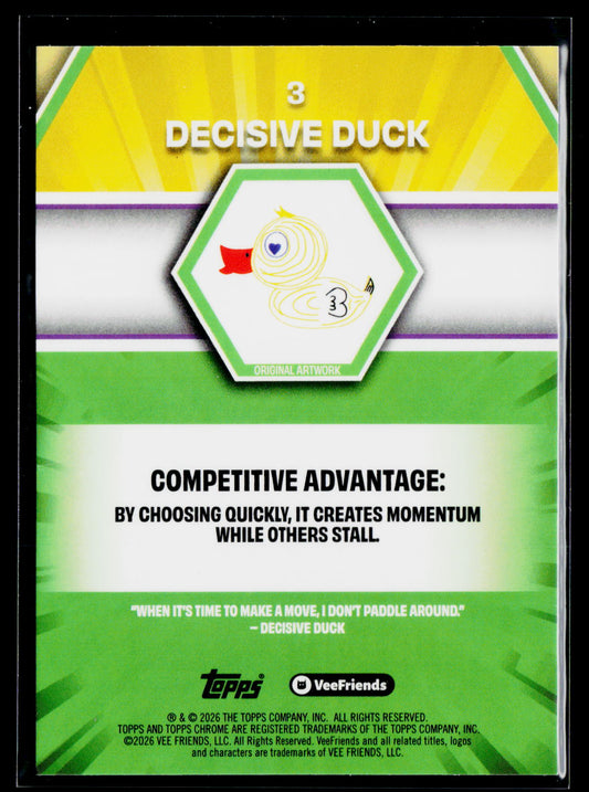 2026 Topps Chrome VeeFriends #3 Decisive Duck X-Fractor