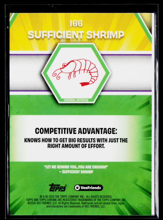 2026 Topps Chrome VeeFriends #166 Sufficient Shrimp