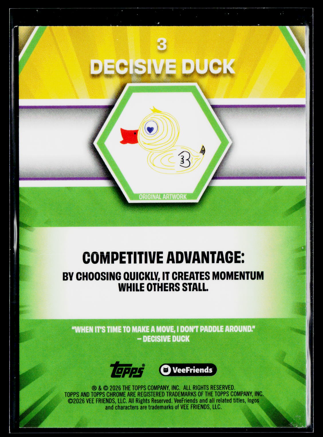 2026 Topps Chrome VeeFriends #3 Decisive Duck