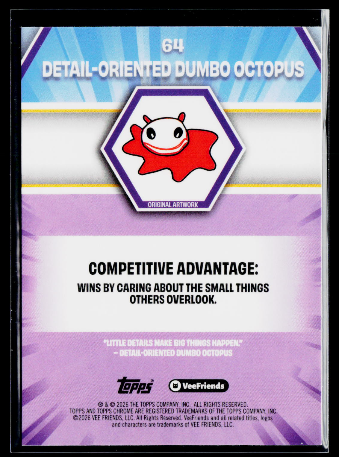 2026 Topps Chrome VeeFriends #64 Detail-Oriented Dumbo Octopus