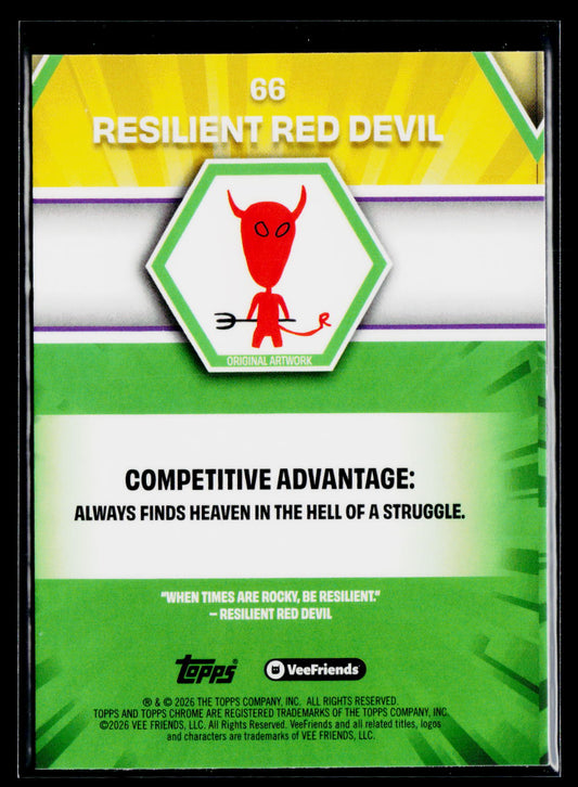 2026 Topps Chrome VeeFriends #66 Resilient Red Devil