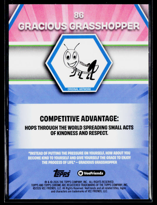 2026 Topps Chrome VeeFriends #86 Gracious Grasshopper