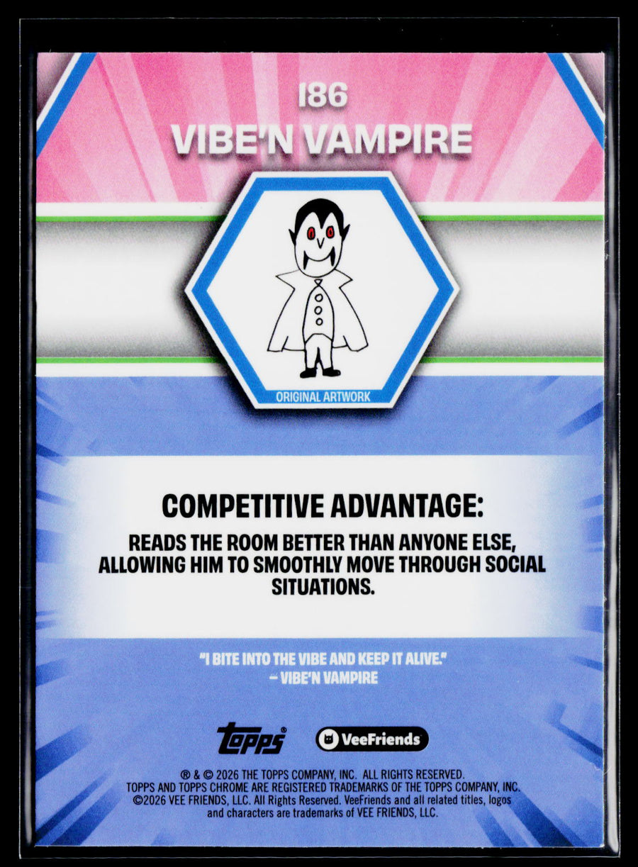2026 Topps Chrome VeeFriends #186 Vibe'n Vampire
