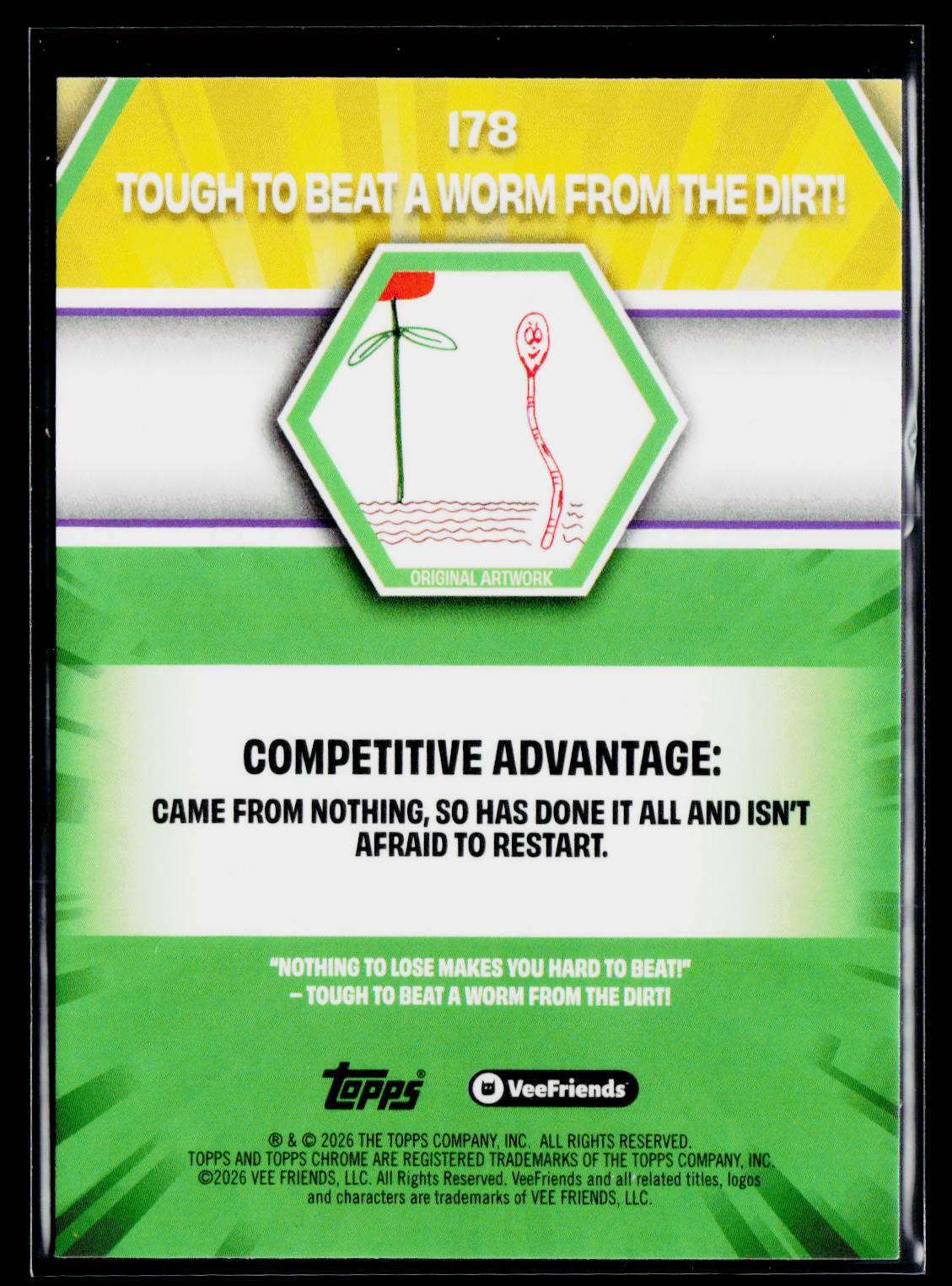 2026 Topps Chrome VeeFriends #178 Tough To Beat A Worm From The Dirt!