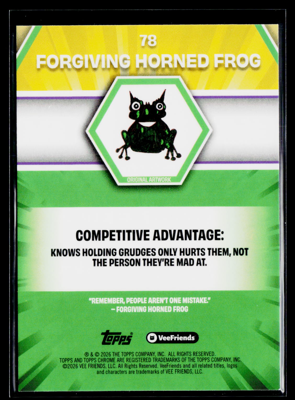 2026 Topps Chrome VeeFriends #78 Forgiving Horned Frog