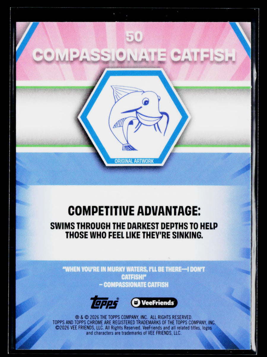 2026 Topps Chrome VeeFriends #50 Compassionate Catfish